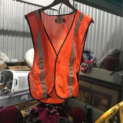 Orange Body Guard Safety Gear Reflective Vest One Size Construction cycling jogging skateboarding
