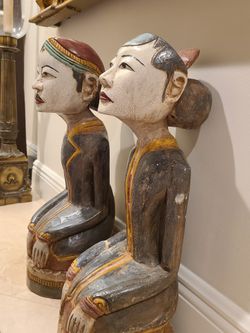Old Wooden Statues, Each $100, 23,"high