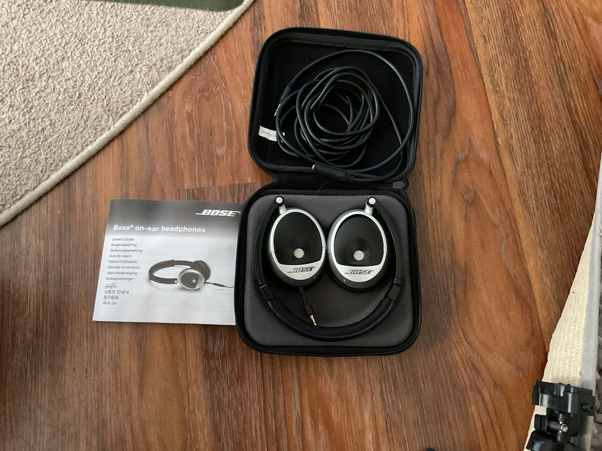 Bose On-ear Headphones . . .with Case . . .never Used