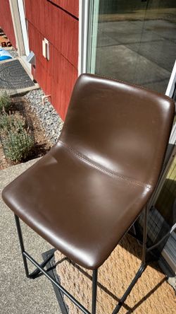 3 Brown Bar Stool Chairs