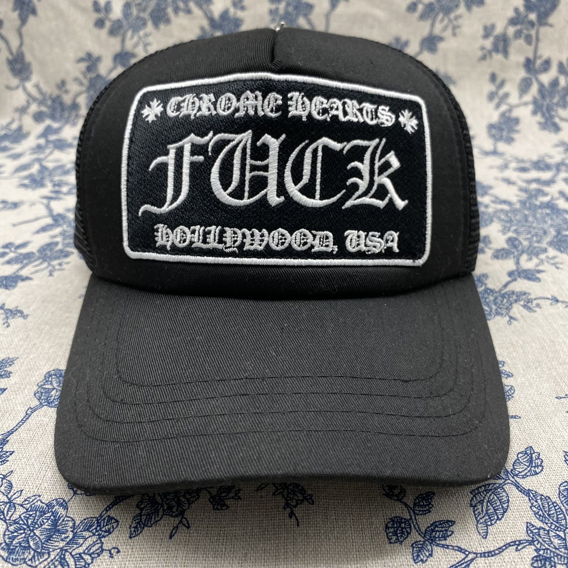 Chrome Hearts Hollywood Trucker Hat Black