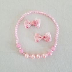 Girl's Necklace And Hair Clips- Girl's Accessories 
