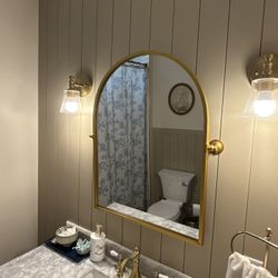 Arched bathroom Wall Pivot Mirror 