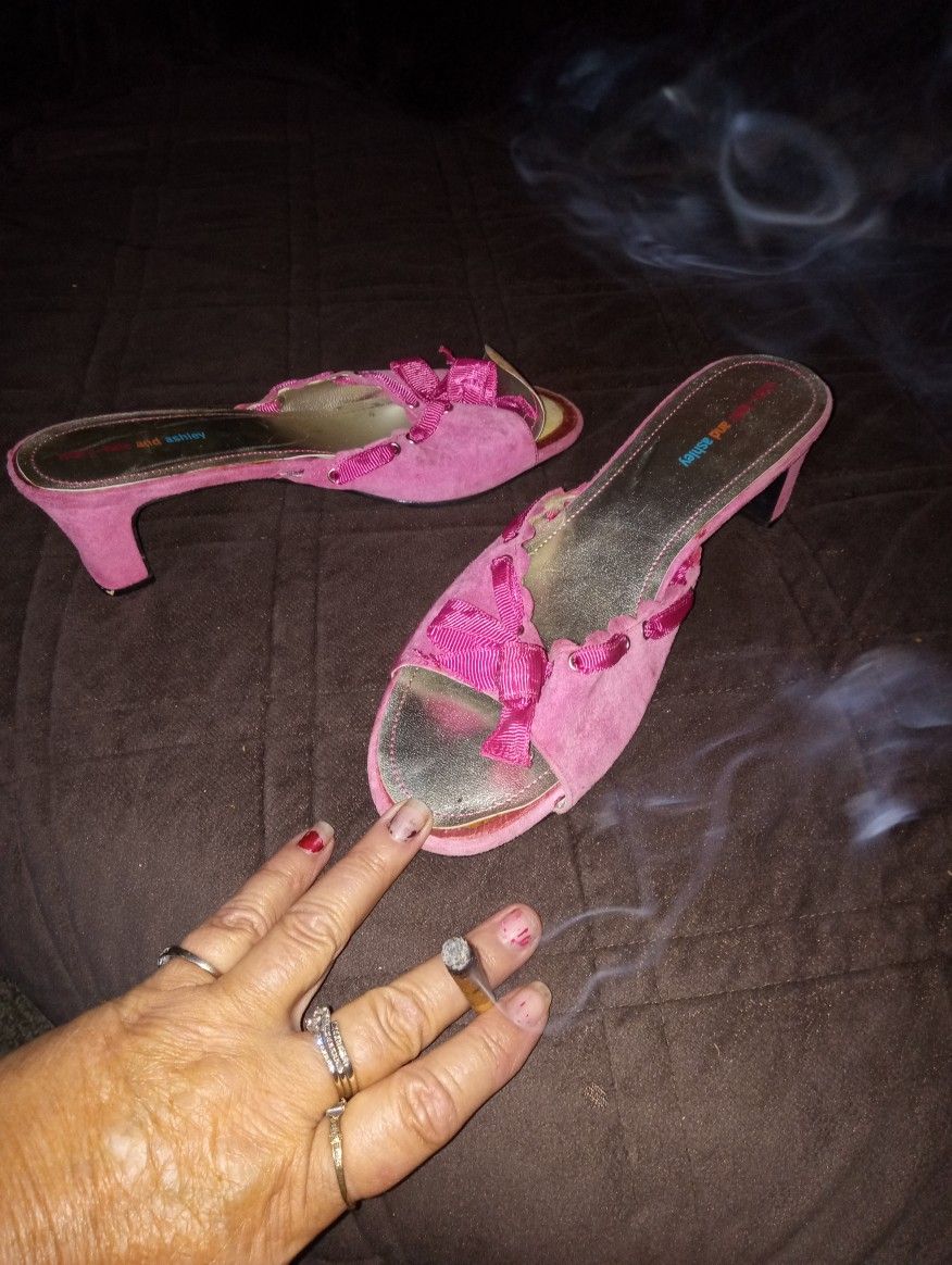 Pinkish Purple Small Heel Sandal