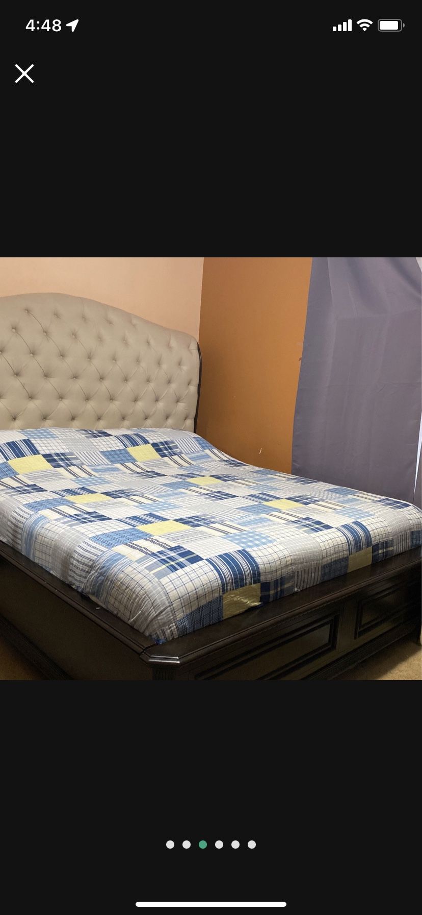 Set Bed King (no Mattress) 1 Night Stand 1 Dresser & Mirror