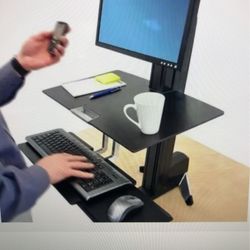 Ergotron Desk Workfit Sit Stand Single Display Clamping 
