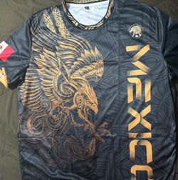 Mexico Soccer Jersey XL Black Gold Eagle
