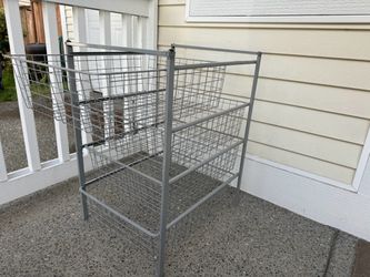 4-Tier Metal Wire basket Storage Rack, 4 sets