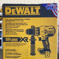 DEWALT 20-Volt MAX XR Cordless Brushless 3-Speed 1/2 in. Hammer Drill (Tool-Only)