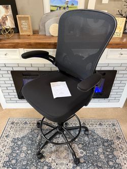 BRAND NEW**Synorla Ergonomic Tall Drafting Chair-Mesh Desk Chair with Flip-Up Arms