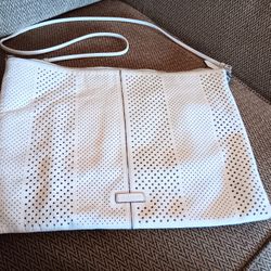 White Leather Coach Handbag Purse 