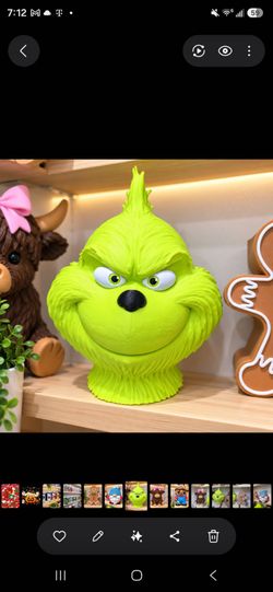 Grinch Head Figurine Bath & Body Works hand soap Holder