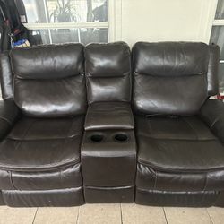 All Leather Recliner And Loveseat 