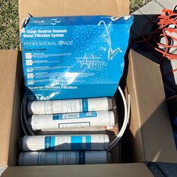 Pure Blue Reverse Osmosis Water Filtration System With 4 Filters