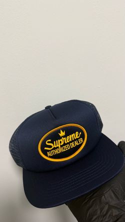 Supreme Authorized Dealer Mesh Back Trucker Hat FW26 – Navy Blue – Brand New