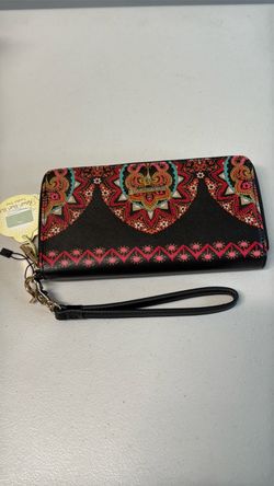 Wristlet Wallet with Boho Print