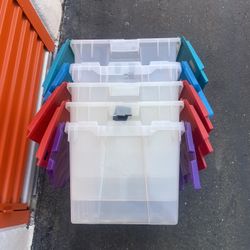 5 Plastic Bins $20
