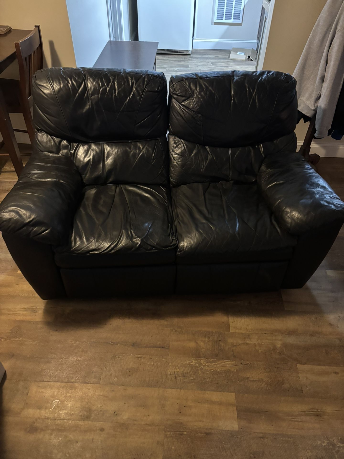 FREE Black Leather Reclining Couch