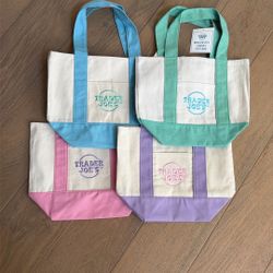 Mini Pastel Canvas Tote Bags (4)
