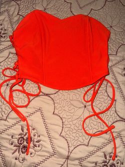 Orange crop top