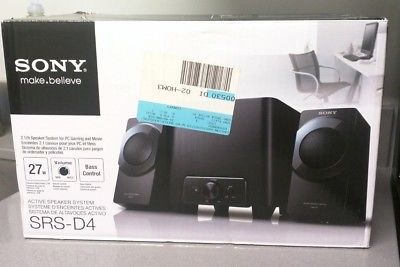 SONY SRS-D4 Active Speaker System w/ Subwoofer 2.1ch Desktop Computer PC Gaming Speakers