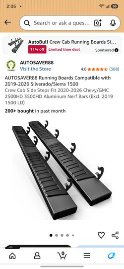 Running board  black for chevy silverado