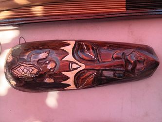 Hand-Carved Wooden Tribal Mask
