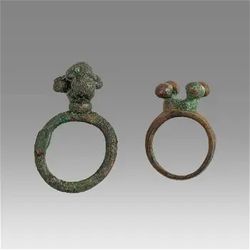 Lot of 2 Ancient Roman Bronze Rings c.2nd century AD.