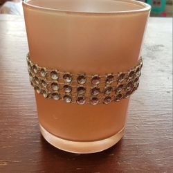 🕯Candle Holders —  Pink Rhinestone Wrap