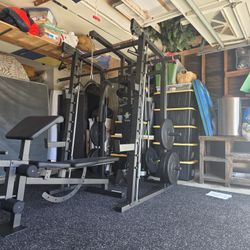 Smith Machine 2001 | Multi-Use Adj Bench | Gym Equipment | Fitness | Squat Rack | Excercise |🔴WEIGHTS AND BARBELL SOLD SEPARATELY 🔴 FREE DELIVERY 🚚