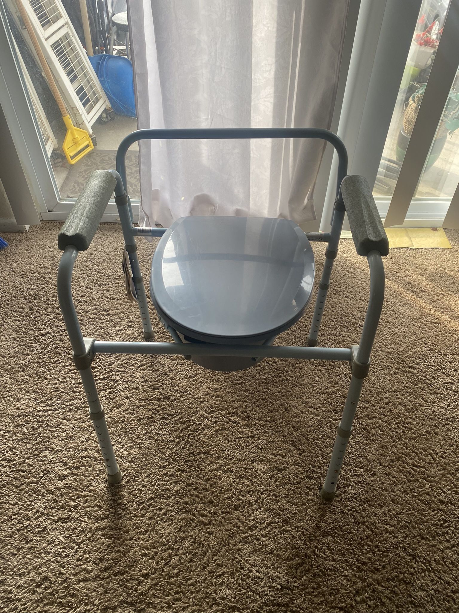 Grey Bedside commode