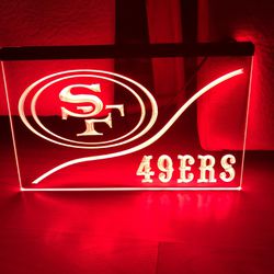 SAN FRANCISCO 49ERS LED NEON RED LIGHT SIGN 8x12