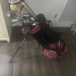 Golf bag and clubs