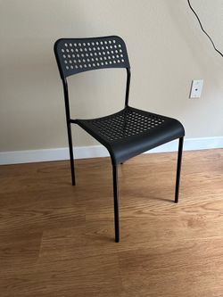Set of 4 IKEA ADDE Black Dining Chairs