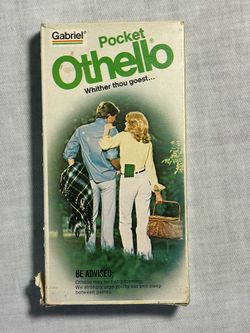 VINTAGE 1977 GABRIEL POCKET OTHELLO  TRAVEL BOARD GAME #78394 HONG KONG 