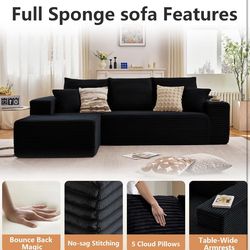 96" Modular Sectional Sofa (Boneless)