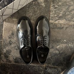Brand New Size 9 Dress Shoes polished black 