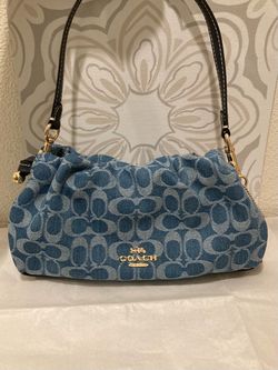 Coach FayeDenim Signature Shoulder Bag