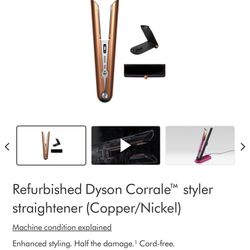 Dyson Coral Hair Straightener Factory Refurbished