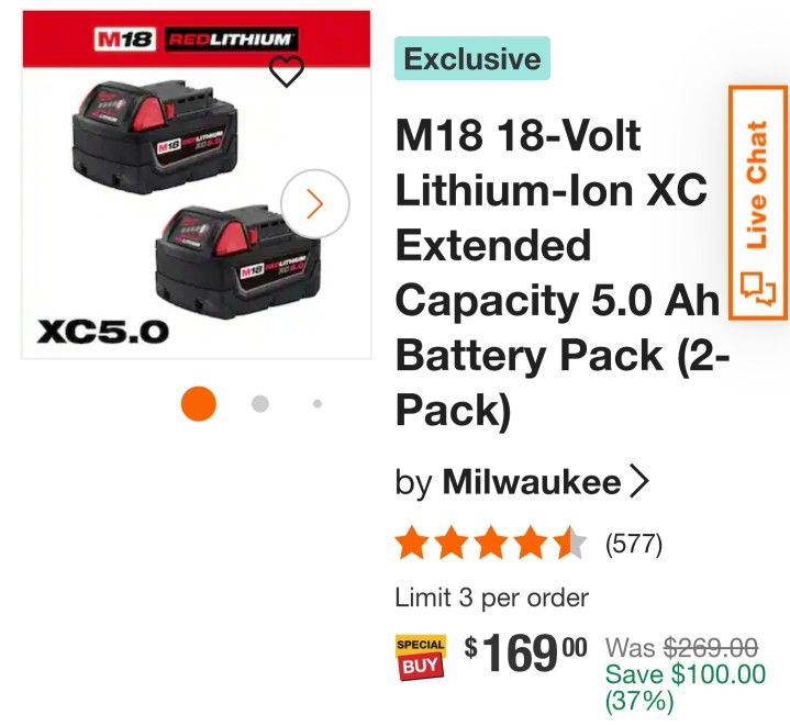 M18 Milwaukee Battery 