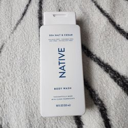 Brand New Native Sea Salt & Cedar Body Wash