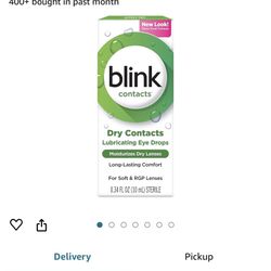 Blink Contacts Lubricant Eye Drops, 0.34 oz (Pack of 4)