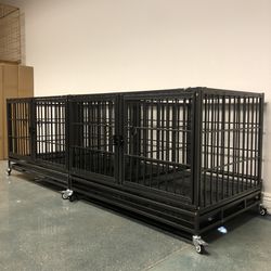 🔵 Brand New  2-dog kennel cage as in Picture.  Please see dimensions in last picture🐕
