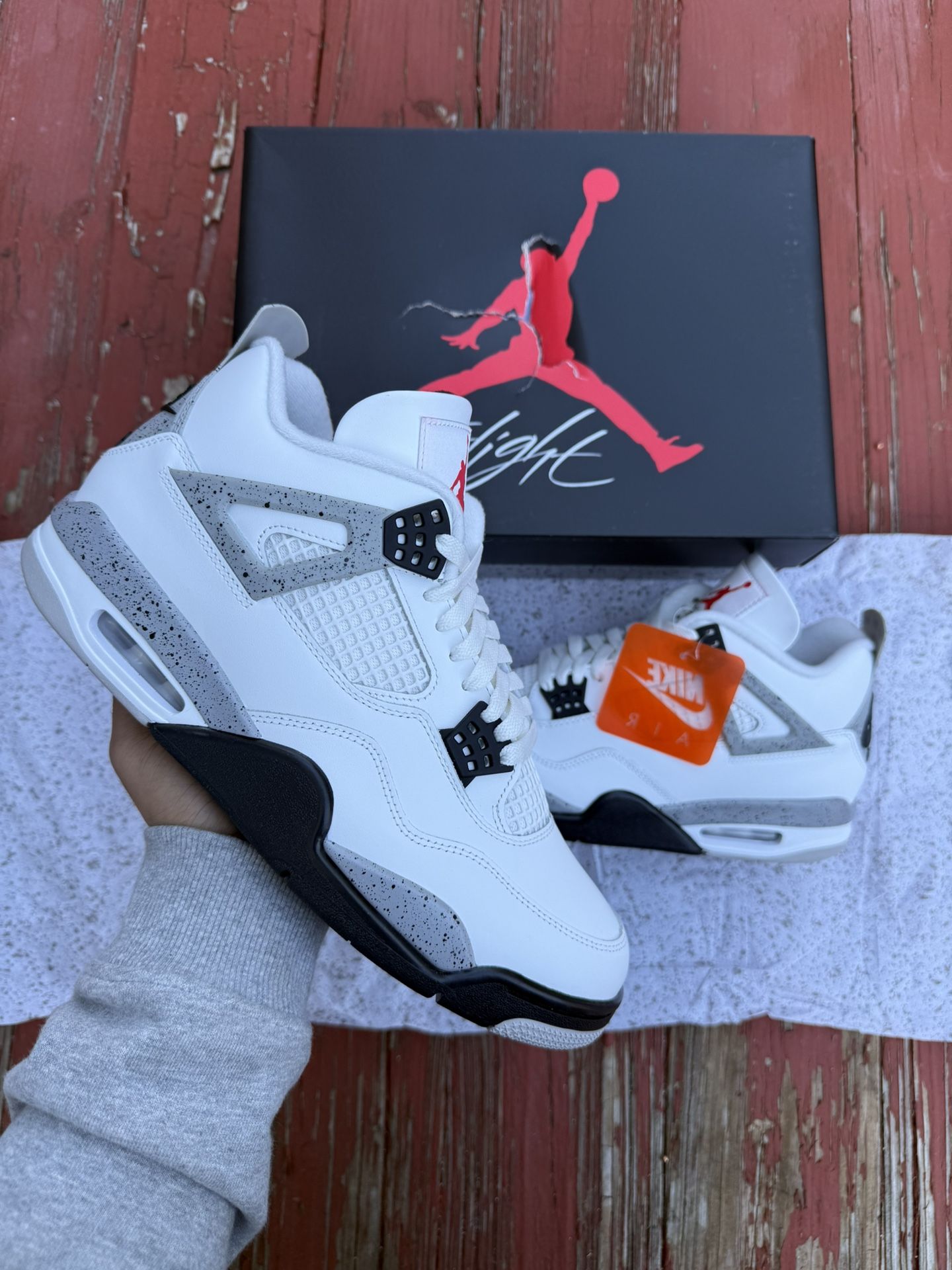 Air Jordan 4 White Cement Sizes 4-14 Available Brand New 100% Authentic Guaranteed 
