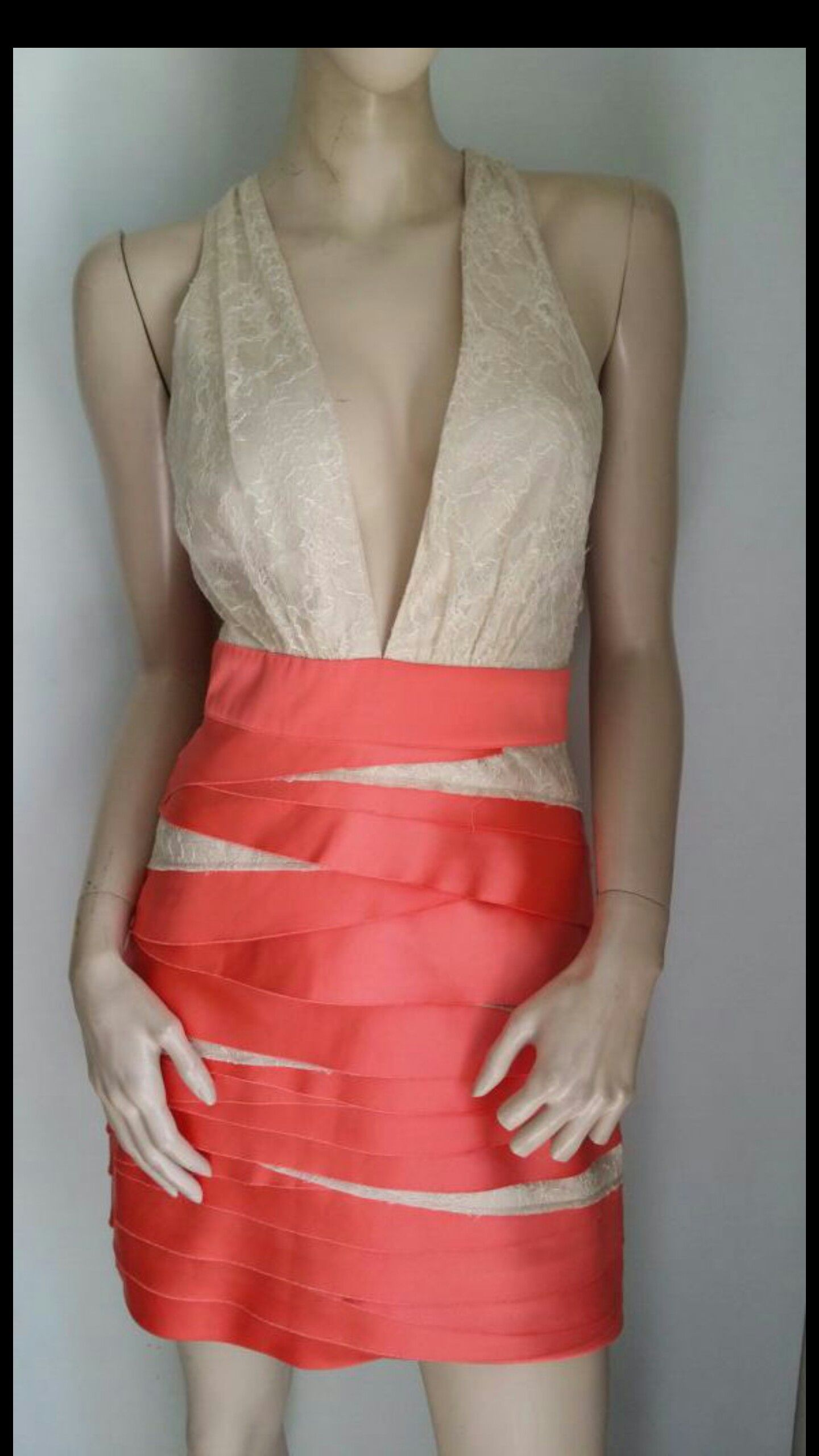 high neck backless formal dress Mon Bebe Drop Waist Mini Dress Black main image 0