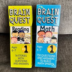 New, 2 Brain Quest 1st Grade / Reading & Math
