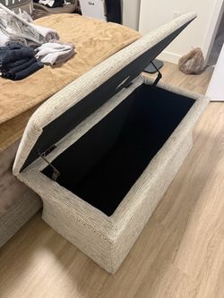 Large Upholstered Storage Bench / Ottoman