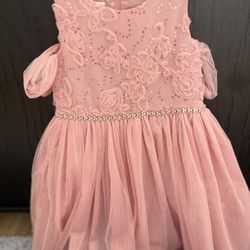 Bonnie Jean Girls Pink Party Dress – Size 3T (Excellent Condition)
