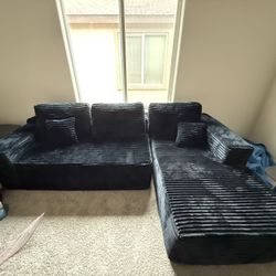 Cozza 2 - Piece No Assembly Required Clouc Sofa, Upholstery Deep Seat Sectional Free Combination Couch with L-Shape Chaise