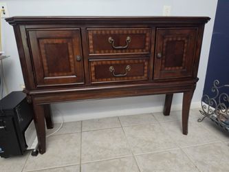 Vintage wood storage cabinet